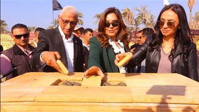 وزيرا التضامن والتنمية المحلية يضعان حجر أساس لإنشاء سوق مركزي بالعريش