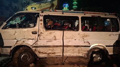 القبض علي السائق   المتسبب في حادث سقوط سيارة ميكروباص ترعة الإبراهيمية
