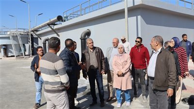 رئيس مياه الفيوم يتفقد محطة معالجة الصرف الصحي بشكشوك