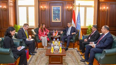 محافظ الإسكندرية يستقبل سفيرة الولايات المتحدة الأمريكية بالقاهرة