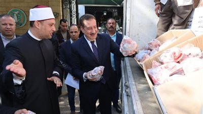 محافظ المنوفية يشهد استلام 4 طن لحوم ضمن 