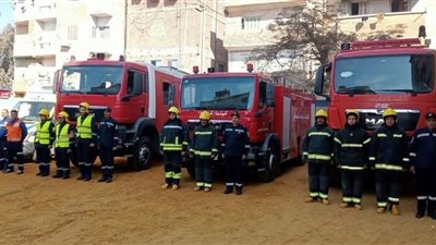 تدريب الطلاب علي محاكاة خطة إخلاء نتيجة حدث طارىء بمدارس السويس