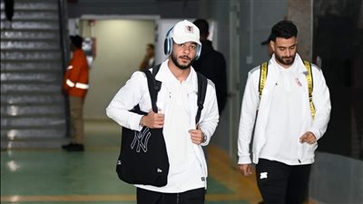 حافلة الزمالك تصل إلى استاد القاهره للقاء سيراميكا كليوباترا 