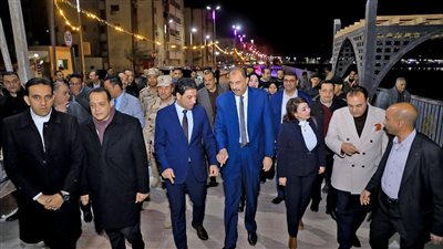 محافظ سوهاج يفتتح المرحلة الثانية من تطوير وتوسعة الكورنيش الغربي