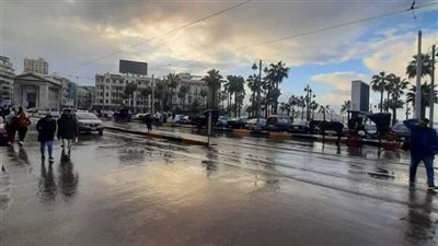 أمطار غزيرة بالإسكندرية ورفع درجة الاستعداد القصوى لمواجهة نوة رأس السنة 