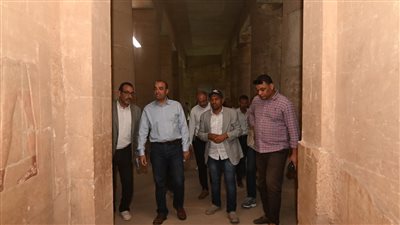الأمين العام يتفقد مشروعات الترميم الجارية بمنطقة أبيدوس الأثرية بسوهاج