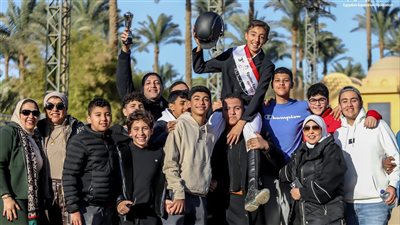 عمر سلامة بطل سموحة يتوج فى نهائيات كأس مصر للفروسية 