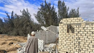 إزالة حالة تعد على الأراضي الزراعية بوادى النطرون