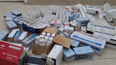 ضبط 2519 عبوة مستلزمات طبية منتهية الصلاحية بالفيوم 