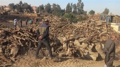 ضبطت 36 مكمورة فحم بمركزي بلبيس وأبوحماد تقوم بالحرق المكشوف