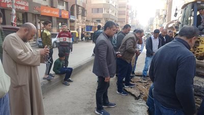 بدء اصلاح الهبوط الأرضي بشارع 23 يوليوببسيون 