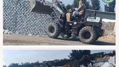 إزالة تعديات البناء المخالف على الأراضي الزراعية وحرم الشوارع بالشرقية 