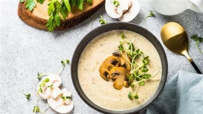 طريقة تحضير شوربة الفطر بالحليب والزبدة 