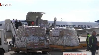  طائرة المساعدات المصرية التي وصلت دمشق لن تكون الأخيرة (فيديو)