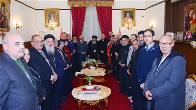 رموز الوفد وقيادات الوفد ببورسعيد تقدم التهاني لنيافة الحبر الجليل الانبا تادرس بمناسبة العام الميلادى الجديد ٢٠٢٥ وعيد الميلاد المجيد