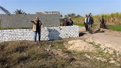 حملة لإزالة التعديات علي الأراضي بمركز دشنا بقنا 