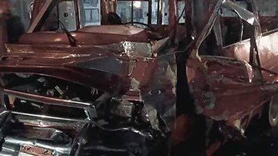 6 مصابين في حادث تصادم بين أتوبيس وميكروباص 