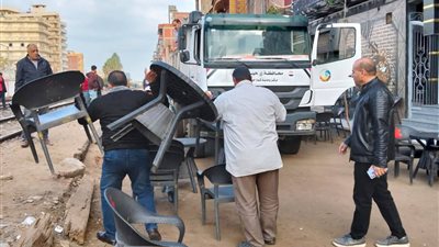 رفع 180 إشغال مخالف وتحرير 15 محضر خلال حملة إشغالات بكوم حماده