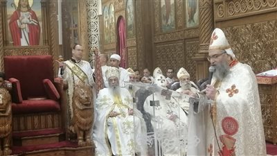 الاحتفال بعيد الميلاد فى كنيسة القديس الأنبا إبرام بدير العزب بالفيوم