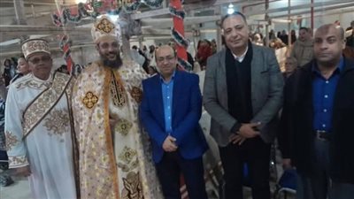 رئيس سوهاج الجديدة يحضر أول قداس لصلاة عيد الميلاد المجيد بكنيسة البشارة