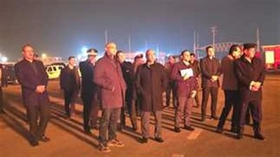 محافظ القليوبية يصل موقع انفجار خط مواسير الغاز بالخانكة