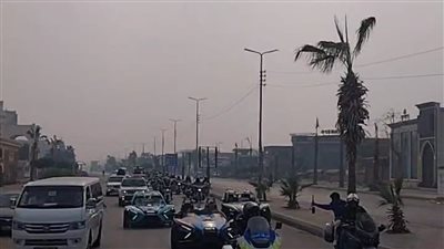  مسيرة بالدراجات النارية تجوب شوارع الإسماعيلية للترويج السياحي