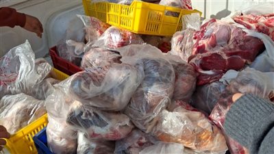 ضبط 770 كيلو لحوم وكبده غير صالحة للاستهلاك بالفيوم 