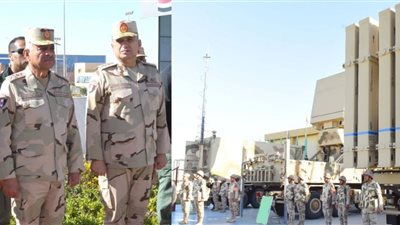 الفريق أول عبدالمجيد صقر يتفقد أحد تشكيلات قوات الدفاع الجوى