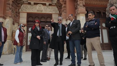 وزير السياحة والآثار بتفقد قصر البارون إمبان بمصرالجديدة
