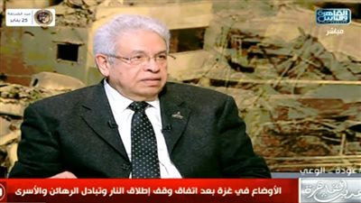 عبدالمنعم سعيد: الهدنة لا تعني انتهاء الحرب على غزة