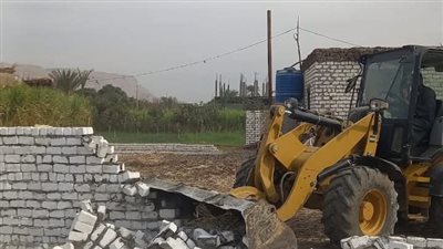 حملة لإزالة التعديات على الأراضى الزراعية بنجع حمادى 