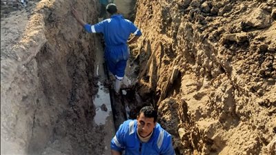 مياه القناة: الانتهاء من إصلاح الكسر الرئيسي بمنطقة أبوخروع