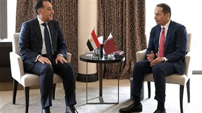 مدبولي يستقبل وزير خارجية دولة قطر