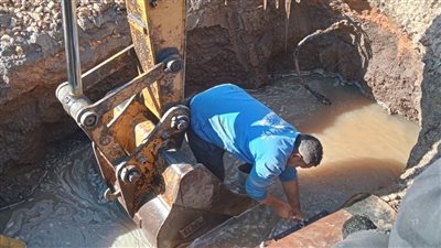  الدقهلية: الانتهاء من إصلاح كسر خط المياه بشارع الجيش بالمنصورة