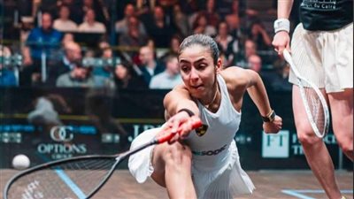 هانيا الحمامي وعلي فرج إلى نهائي جي بي مورجان للإسكواش