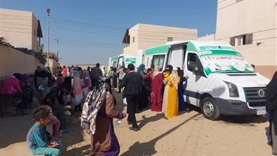 قافلة سكانية بقرية الأمل بوادي النطرون في البحيرة 