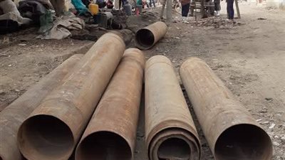 استئناف مشروع الصرف الصحى بقرية الحوامدية مركز المحلة
