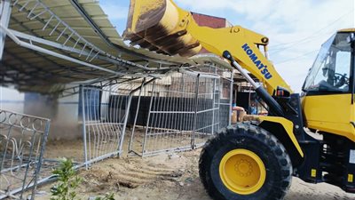 إزالة تنده من الصاج و 4 حالات تعد مباني مخالفة بالبحيرة