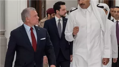 أمير قطر والعاهل الأردني يبحثان آخر تطورات الأوضاع في غزة