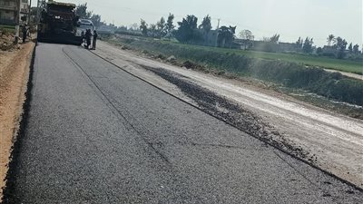رصف وتطوير عدد من الطرق بالبحيرة