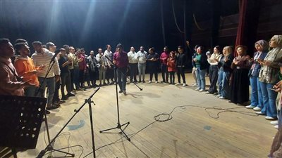 تدريبات على أغاني التراث في ورشة 