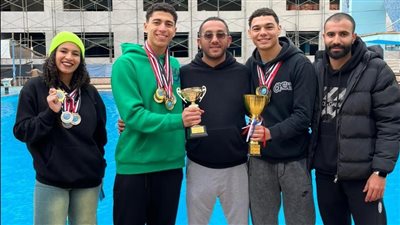 الصيد يحصد المركز الثالث فى ختام بطولة منطقة القاهرة الشتوية لسباحة الزعانف