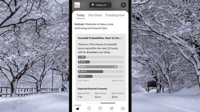 ميزة جديدة في تطبيق Weather Channel توفر تنبؤات أكثر دقة لتساقط الثلوج 