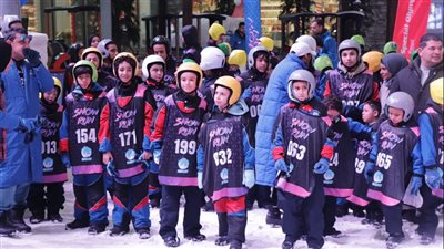 349 مشاركاً في أول مسابقة للأولمبياد الخاص المصري لسباق جري الجليد 