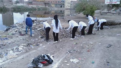 حملة مكبرة للنظافة ورفع الملوثات الصلبة ببحر يوسف بالفيوم  