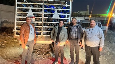 ضبط 250 اسطوانة بوتاجاز على سيارة دون ترخيص بالفيوم 