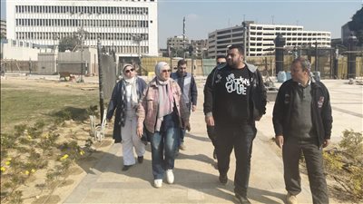 رئيس جهاز مثلث ماسبيرو تتفقد أعمال رفع كفاءة وإحياء حديقة الأزبكية