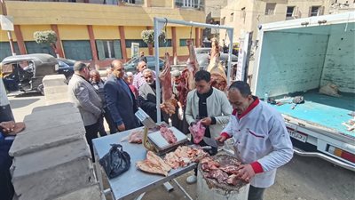  الدقهلية: بدء عمل قافلة بيع اللحوم الطازجة بمركز السنبلاوين