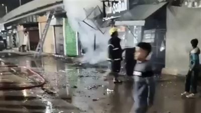 تفحمت محتوياته.. تفاصيل احتراق محل موبايلات في البدرشين