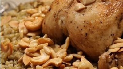  طريقة تحضير الدجاج المحشي بالفريكة